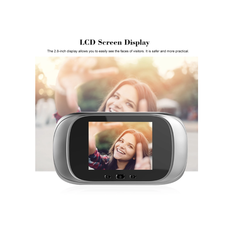 Digitaler Türspion, Türspionkamera, Türklingel, 2,8-Zoll-Nachtsicht-Fotoshooting, digitale Türüberwachung für die Sicherheit zu Hause