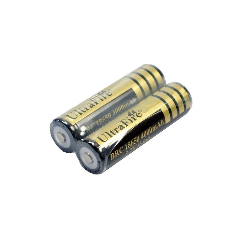 Ultrafire-geschützter BRC 4000mAh 3.7V 18650 Li-Ion-Akku (1 Paar)