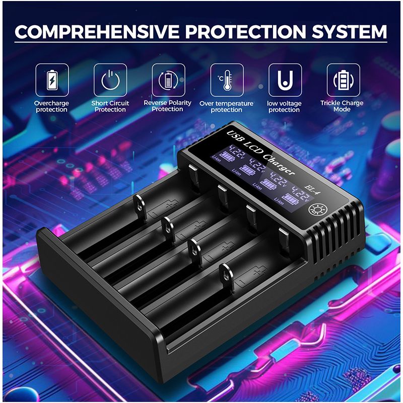 USB LCD Batterie Smart Ladegerät Für 18650 3,7 V Wiederaufladbare Lithium-Batterie Für 1,2 V NI-MH AA / AAA Batterie