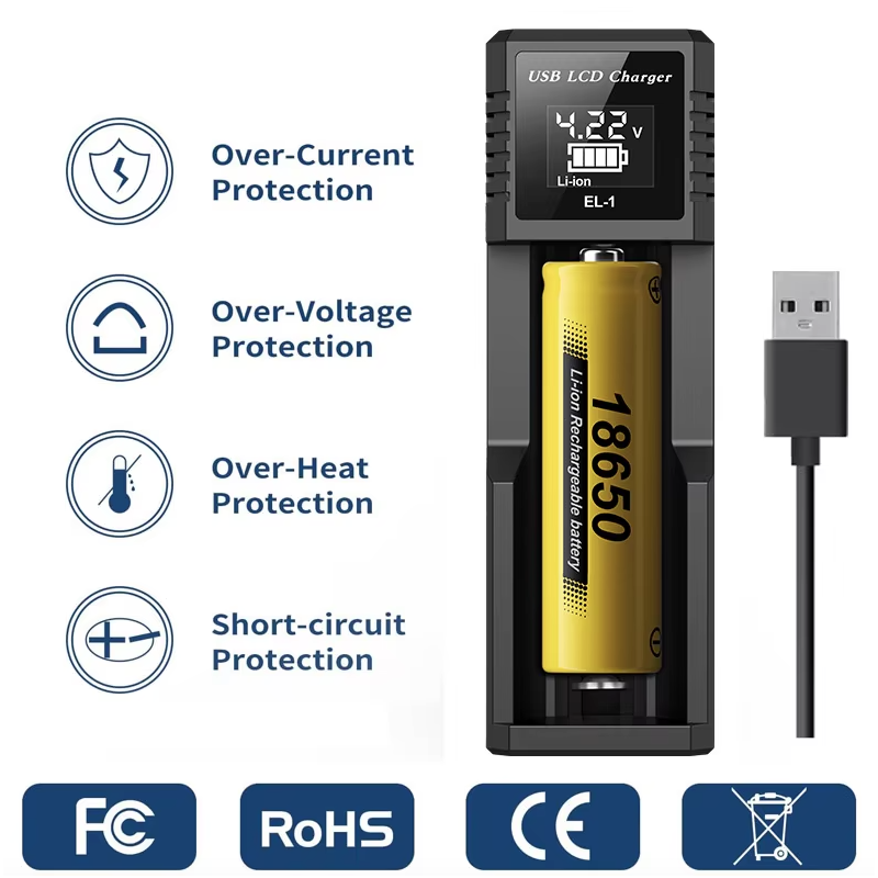 USB LCD Batterie Smart Ladegerät Für 18650 3,7 V Wiederaufladbare Lithium-Batterie Für 1,2 V NI-MH AA / AAA Batterie