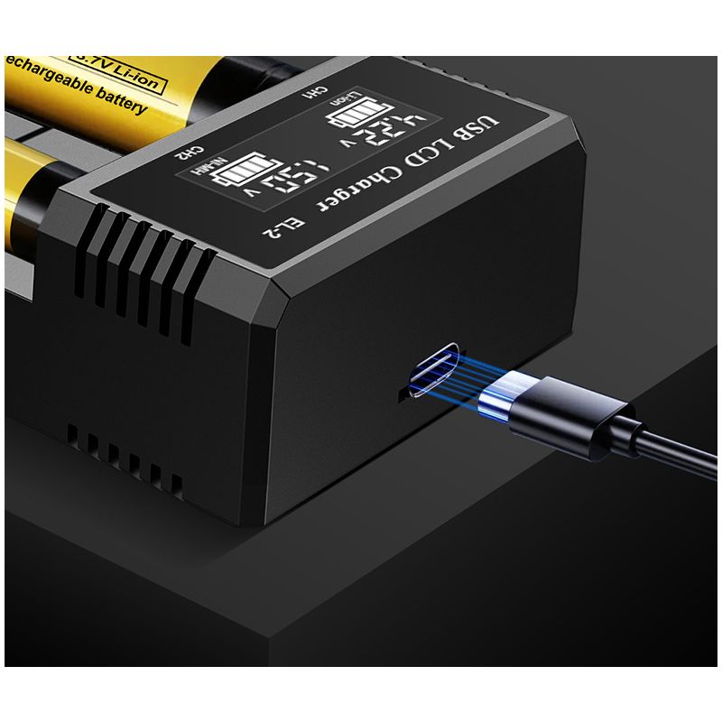 USB LCD Batterie Smart Ladegerät Für 18650 3,7 V Wiederaufladbare Lithium-Batterie Für 1,2 V NI-MH AA / AAA Batterie