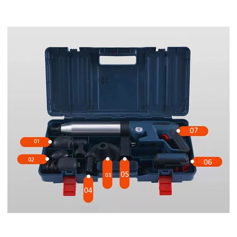 Elektrische Kanalbaggerwerkzeuge Verstopfte Toilettenkolben Air Drain Blaster Gun Hochdruck-Luftabflussreiniger