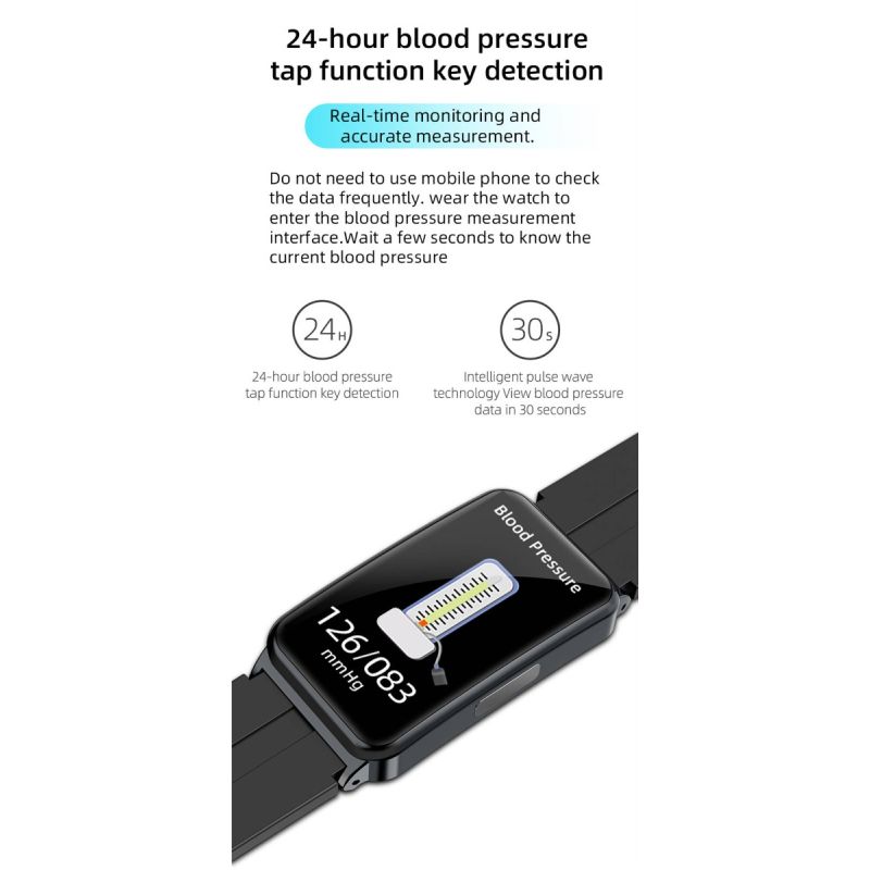 EP01 Blutzucker-Zucker-Smartwatch EKG  PPG HRV-Herzfrequenztemperatur 1,47 