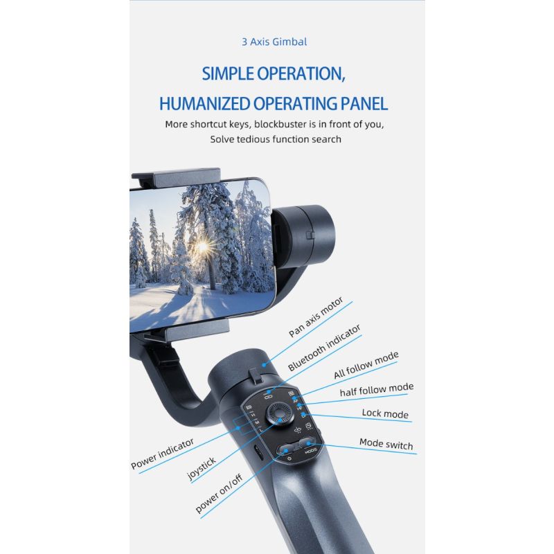 F10 pro Stabilisator 3-Achsen-Gimbal-Stabilisator für Telefone