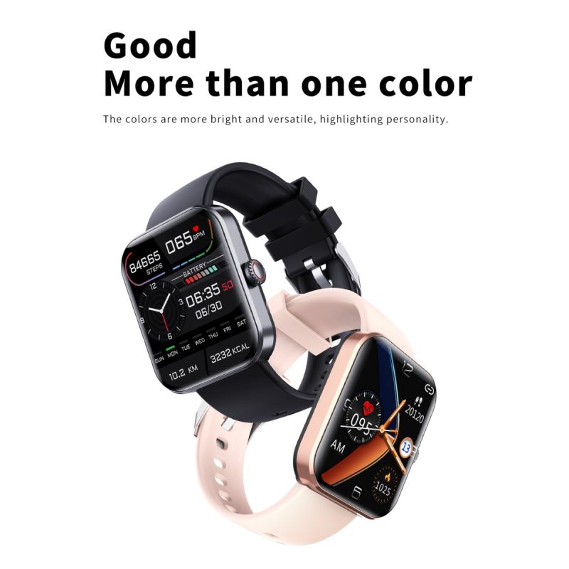 F57L Smart Watch Blood Glucose Blood Pressure Heart Rate Temperature Monitoring Sport Monitoring 1.91 Inch Sn