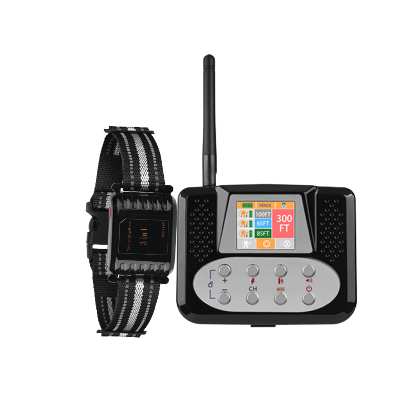 3-in-1-drahtloses elektronisches Hundezaunsystem, elektronischer Radar, präziser, entfernungsverstellbarer Zaun, verbotener Bereich, Hundetraining, Gerät zum Stoppen des Bellens