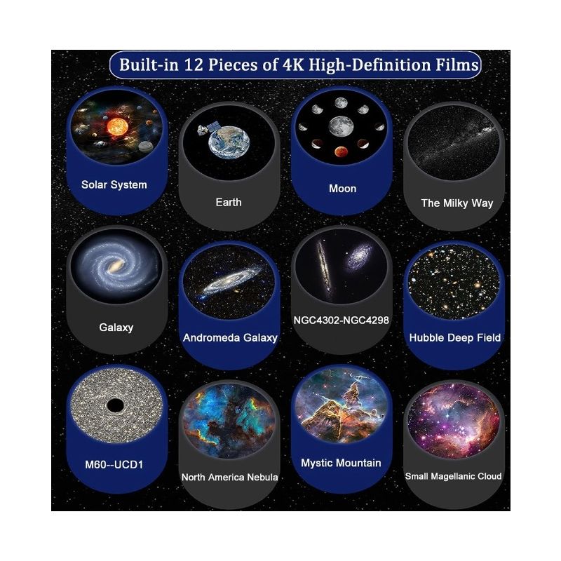 Nachtlicht Galaxy Projektor Sternenhimmel Projektor 360 ° drehen Planetarium Lampe