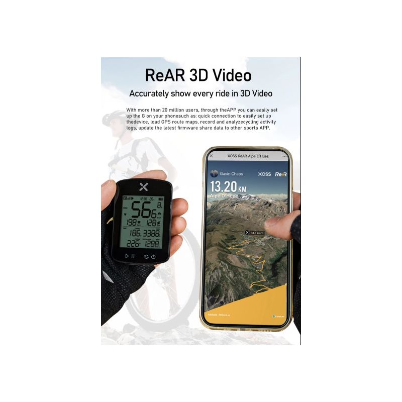 xoss G+ G2 Fahrradcomputer, GPS-Generation, kabelloser Tachometer, Tracker, Kilometerzähler