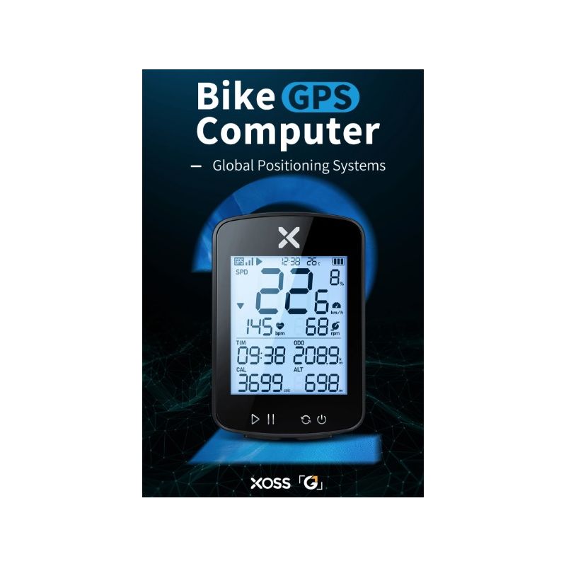 xoss G+ G2 Fahrradcomputer, GPS-Generation, kabelloser Tachometer, Tracker, Kilometerzähler