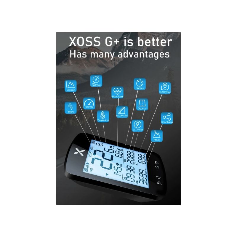 xoss G+ G2 Fahrradcomputer, GPS-Generation, kabelloser Tachometer, Tracker, Kilometerzähler