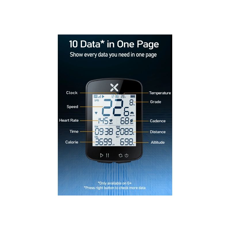 xoss G+ G2 Fahrradcomputer, GPS-Generation, kabelloser Tachometer, Tracker, Kilometerzähler