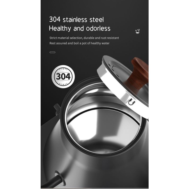 Elektrischer Schwanenhals-Wasserkocher, Echtzeit-Temperaturregelung, Warmwasserboiler