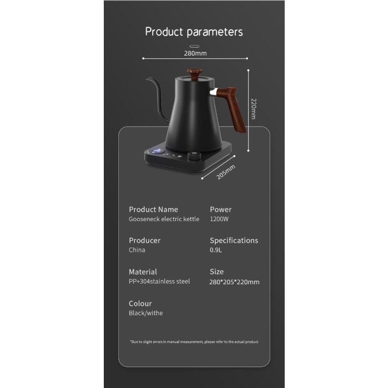 Elektrischer Schwanenhals-Wasserkocher, Echtzeit-Temperaturregelung, Warmwasserboiler