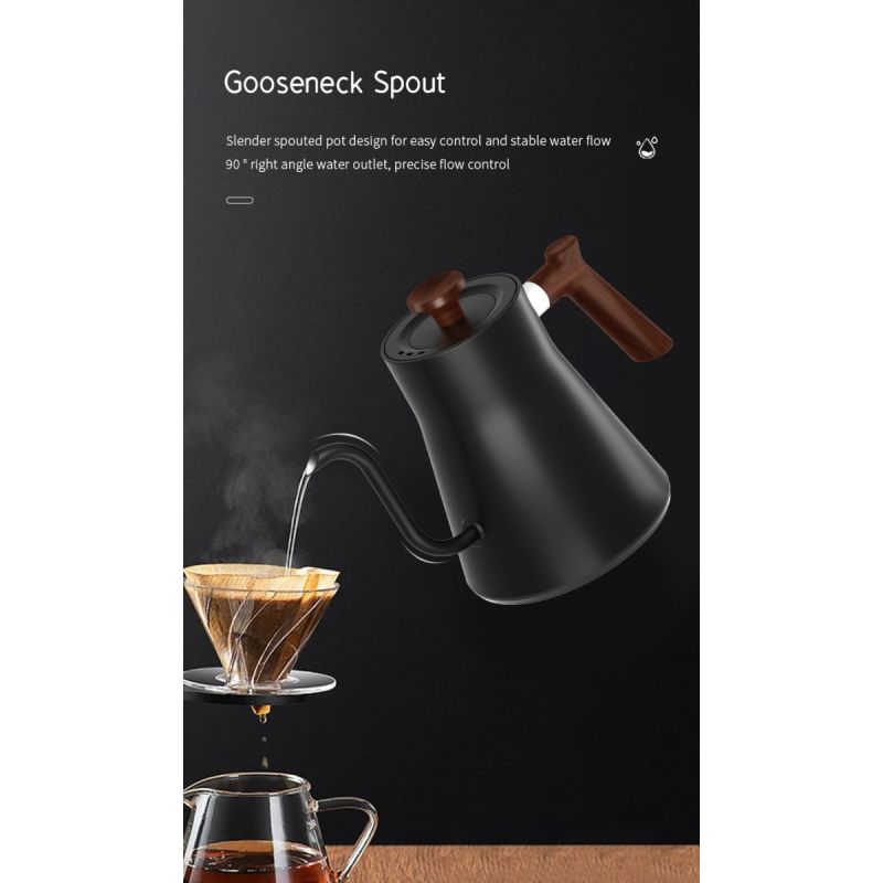 Elektrischer Schwanenhals-Wasserkocher, Echtzeit-Temperaturregelung, Warmwasserboiler