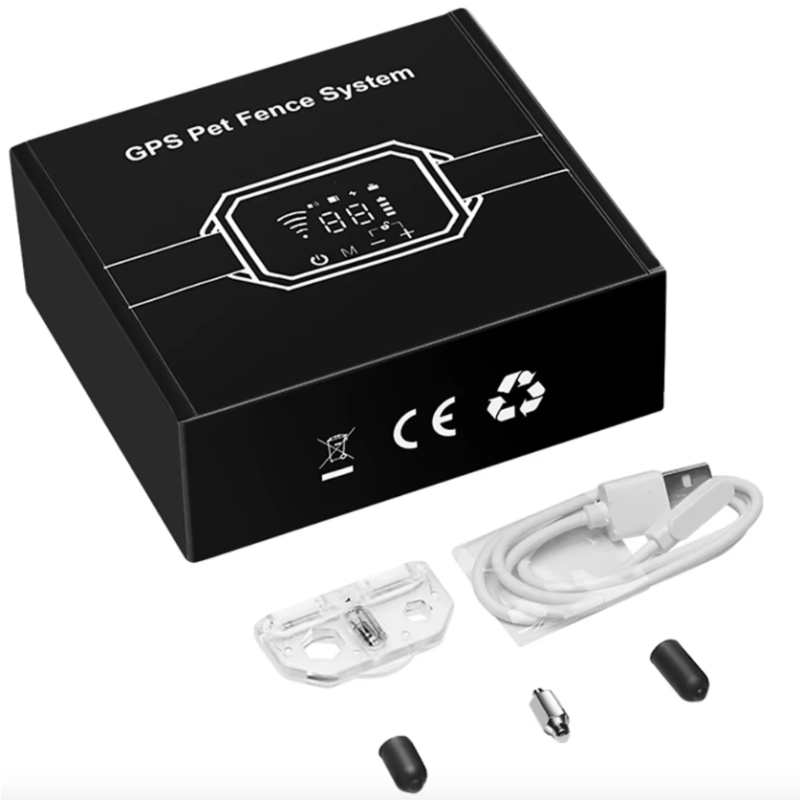 GPS Drahtloser Hundezaun Stromschlag Vibrationsbereich 100-3300 Fuß Einstellbare Warnstärke Wiederaufladbares Haustier-Containme