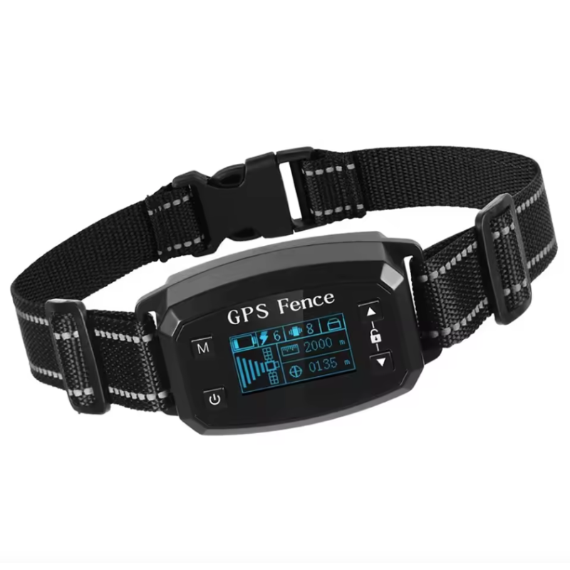 Drahtloses GPS-Hundezaunsystem, intelligentes elektrisches automatisches Bellstoppgerät, Schockhalsband für das Hundetraining mit OLED-Bildschirm