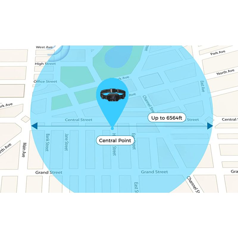 GPS-drahtloser Hundezaun für Haustiere, elektronisches Zaungerät, wasserdichtes Hundetrainingshalsband, Stromschlag, Reichweite 100 bis 3280 Fuß