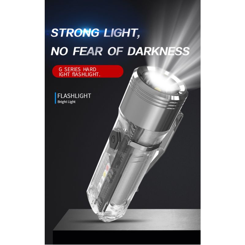 GT13 TIKI Mini Schlüsselanhänger Licht USB-wiederaufladbare tragbare Beleuchtung UV-Licht für den Außenbereich