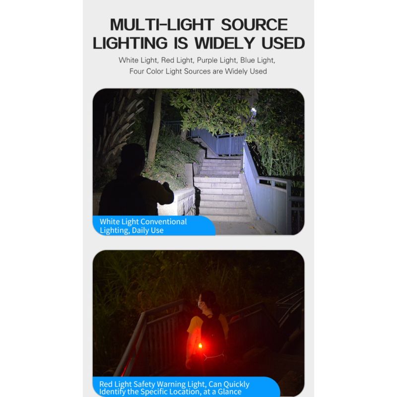 GT13 TIKI Mini Schlüsselanhänger Licht USB-wiederaufladbare tragbare Beleuchtung UV-Licht für den Außenbereich