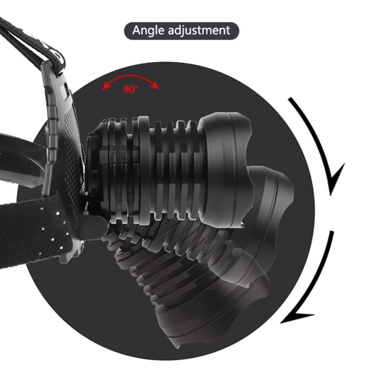 Meiststärkste XHP70 LED-Scheinwerfer 8000LM-Kopflampe USB-Wiederaufladbare Scheinwerfer Wasserdicht Zoom Angellicht Verwenden Sie 18650 Batterie