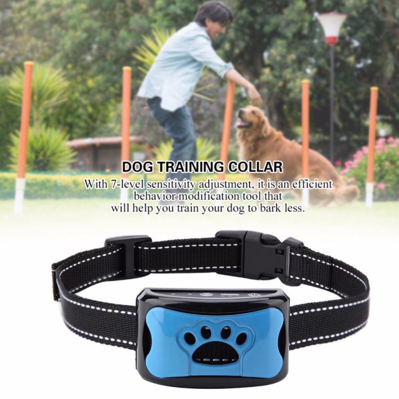 Haustierhund Anti Barking Gerät USB Electric Ultraschall Hunde Trainingskragen Hund Haltestellen Bellen Vibration Anti Rindekragen Dropship