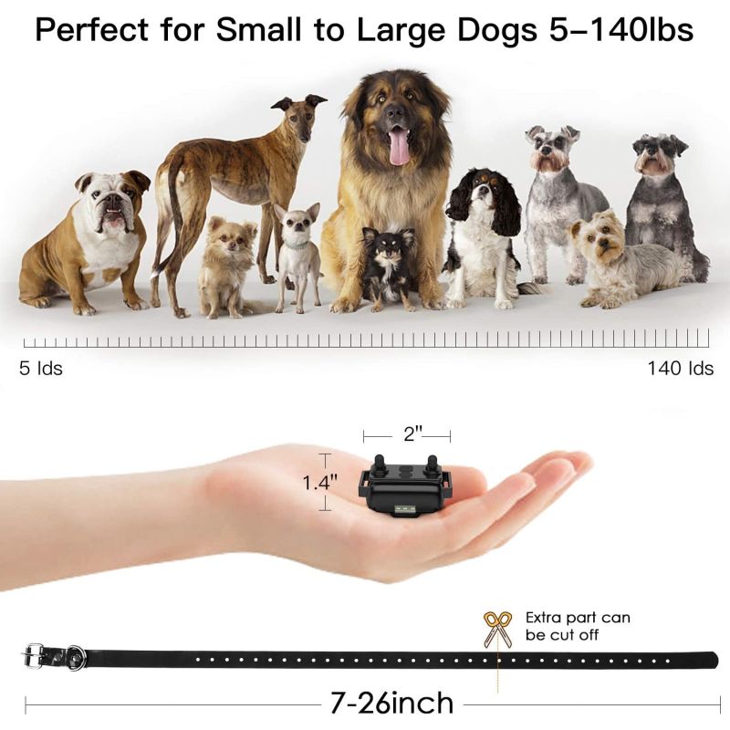 800m Electric Hunde-Trainingskragen PET-Fernbedienung wasserdicht wiederaufladbar mit LCD-Anzeige für alle Größenschlag-Schwingungsklang
