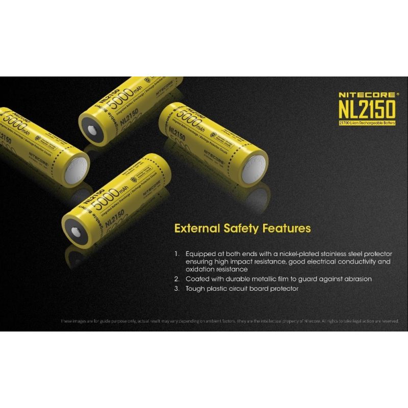 NITECORE NL2150 5000MAH 3.6V 18WH 21700 Li-Ion-Akku