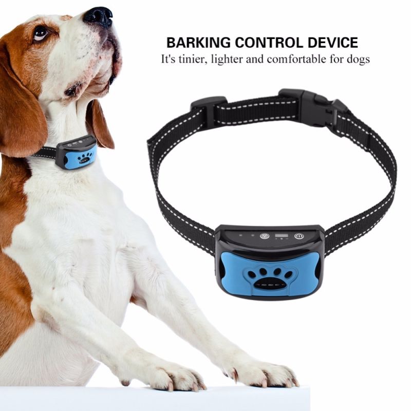 Haustierhund Anti Barking Gerät USB Electric Ultraschall Hunde Trainingskragen Hund Haltestellen Bellen Vibration Anti Rindekragen Dropship