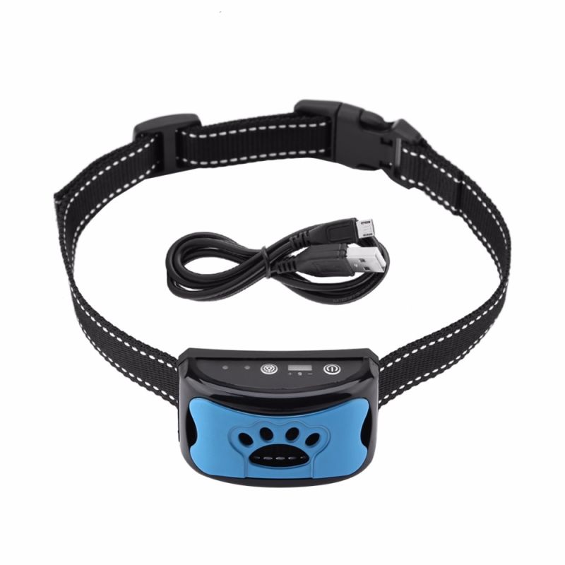 Haustierhund Anti Barking Gerät USB Electric Ultraschall Hunde Trainingskragen Hund Haltestellen Bellen Vibration Anti Rindekragen Dropship
