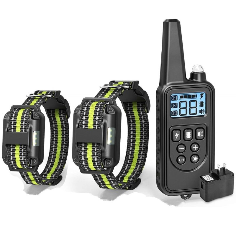 Elektrische Hundetraining mit LCD-Anzeigekragen wasserdicht wiederaufladbar Bark-Stop-Fernbedienungs-Halsbänder für den Schockschwingungsklang