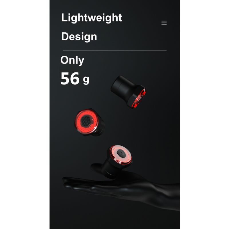 Smart Fahrradschwanz Rücklicht Auto Start Anschlag Bremse IPX6 Wasserdichte USB-Ladung Radfahren Tail Taislight Bike LED-Leuchten