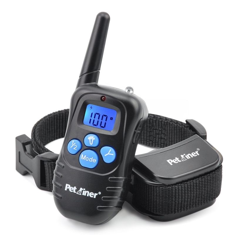 Petrainer 998D 300m Remote Electric Hundekragen Schock Vibration Wiederaufladbarer Regenschutzhund-Trainingskragen mit LCD-Display
