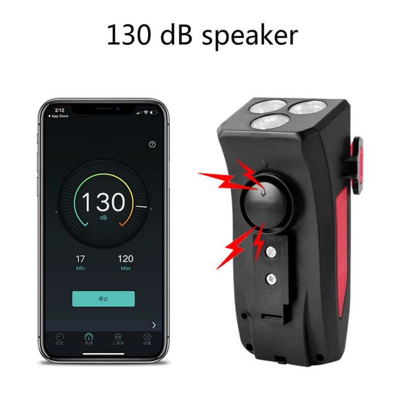 Fahrradlicht Multifunktions 4 in 1 Fahrradlicht 800 Lumen Fahrrad Taschenlampe Fahrrad Horn Telefon Halter Power Bank Fahrrad Frontlicht