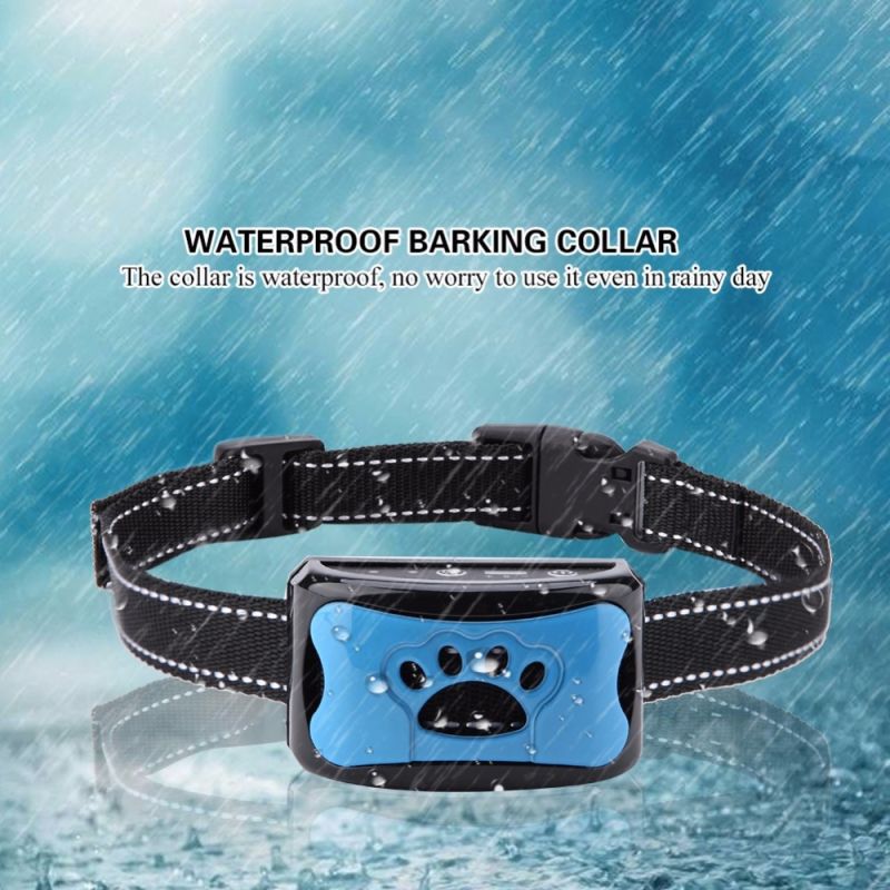 Haustierhund Anti Barking Gerät USB Electric Ultraschall Hunde Trainingskragen Hund Haltestellen Bellen Vibration Anti Rindekragen Dropship