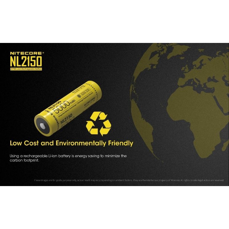 NITECORE NL2150 5000MAH 3.6V 18WH 21700 Li-Ion-Akku