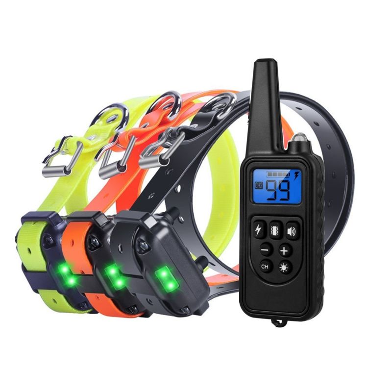 800m Electric Hunde-Trainingskragen PET-Fernbedienung wasserdicht wiederaufladbar mit LCD-Anzeige für alle Größenschlag-Schwingungsklang