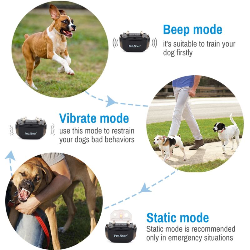 Petrainer 998D 300m Remote Electric Hundekragen Schock Vibration Wiederaufladbarer Regenschutzhund-Trainingskragen mit LCD-Display