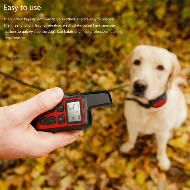 Neue Hundetrainingskragen Wiederaufladbare Wasserdichte Fernbedienung Elektrische Hundeschockkragen mit Vibration Piepton Training Hund Kragen Elektronisch