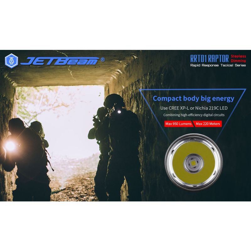 JetBeam Jet-RRT01 XP-L 950 LUMEN LED EDC Taschenlampe