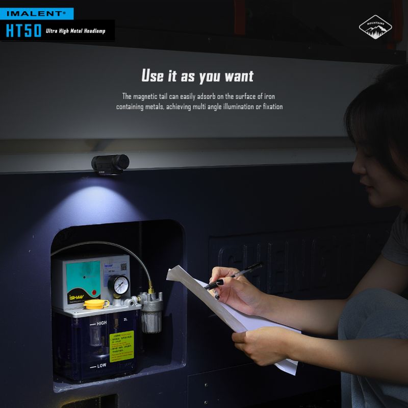 IMALENT HT50 LED-Stirnlampe mit zwei Lichtquellen