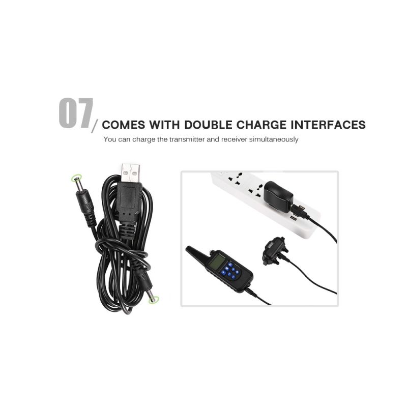 2020 neue 800m Electric Hunde-Trainingskragen PET-Fernbedienung wasserdicht wiederaufladbar mit LCD-Anzeige für alle Größenschlag-Schwingungsklang