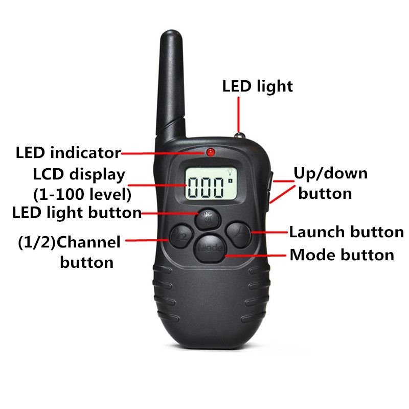 300m Electric Hunde-Trainingskragen wasserdichte Haustier-Fernbedienung mit LCD-Fernbedienung für alle Größenschlag-Schwingungsklang-Halskragen