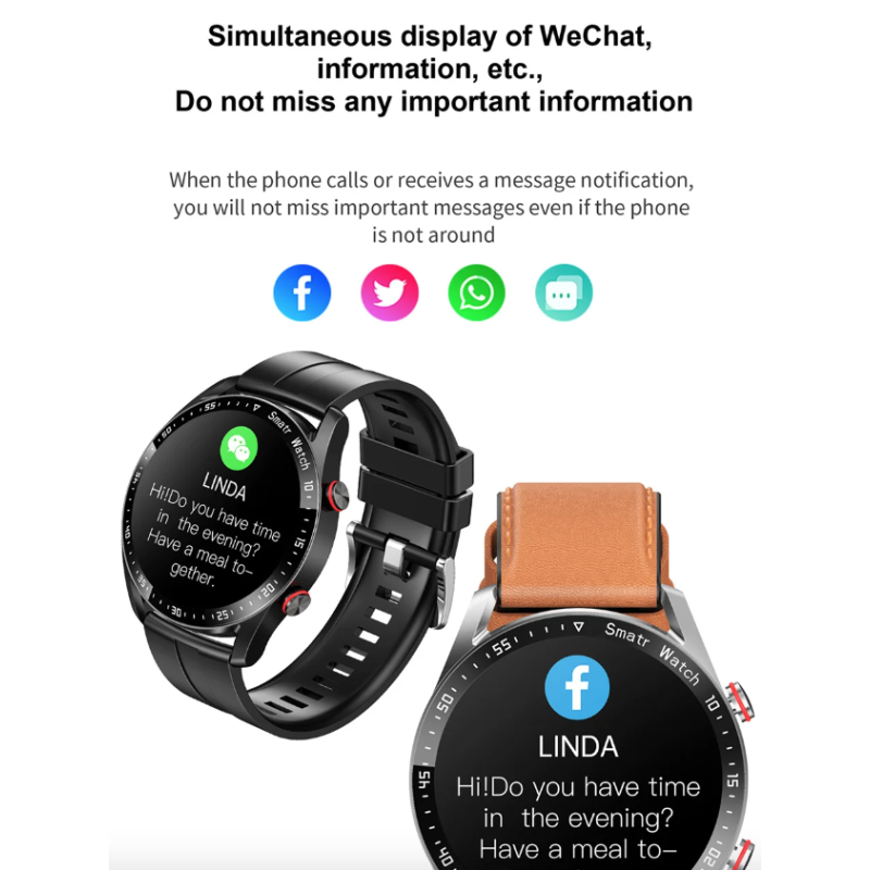 HW20 EKG+PPG Bluetooth-Anruf-Smartwatch