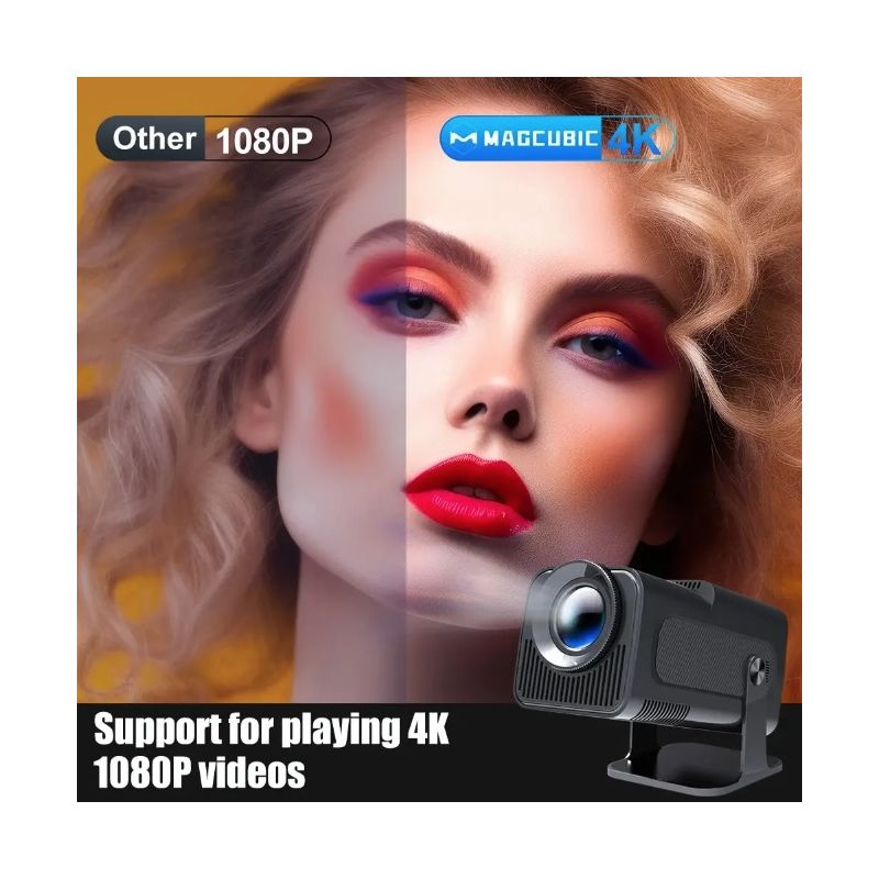 HY320 Android 11 390ANSI Projektor 4K Native 1080P Dual Wifi6 BT5.0 Kino Outdoor Tragbarer Projektor