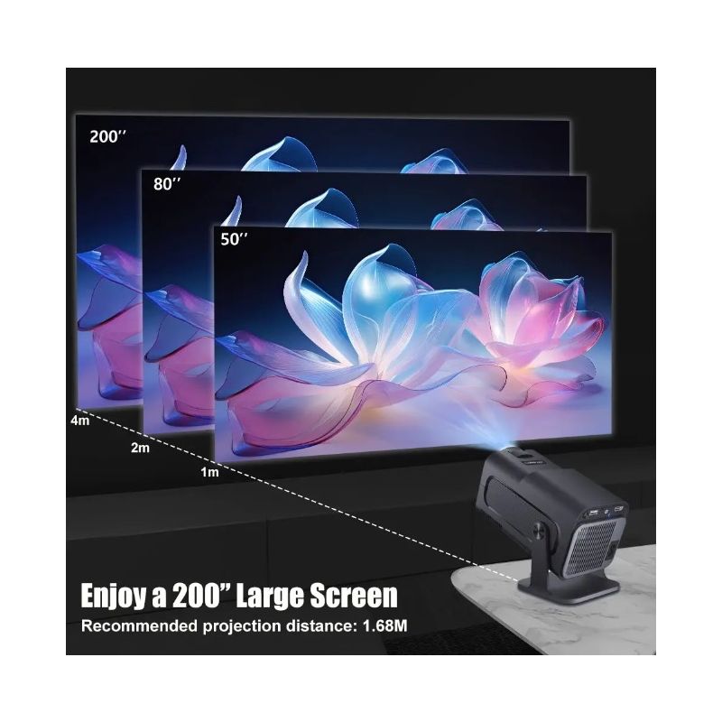 HY320 Android 11 390ANSI Projektor 4K Native 1080P Dual Wifi6 BT5.0 Kino Outdoor Tragbarer Projektor