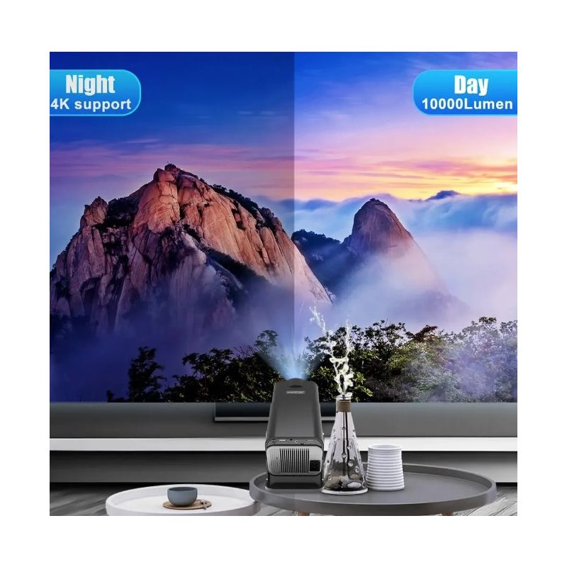 HY320 Android 11 390ANSI Projektor 4K Native 1080P Dual Wifi6 BT5.0 Kino Outdoor Tragbarer Projektor