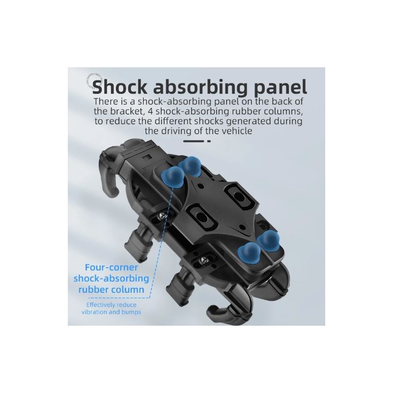 ROCKBROS Telefonhalter Drehbarer Aluminium Verstellbarer Motorrad-Telefonhalter Rutschfester Fahrrad-Telefonständer Elektrischer Motorradhalter