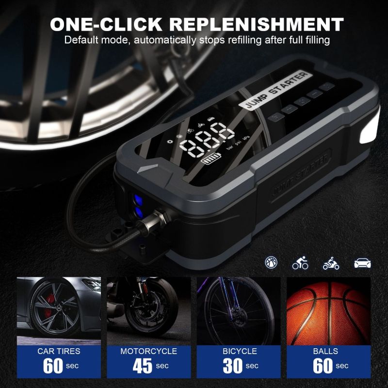 Starthilfe-Powerbank, tragbares Ladegerät, Startgerät für Notfall-Autobatterie-Starthilfe