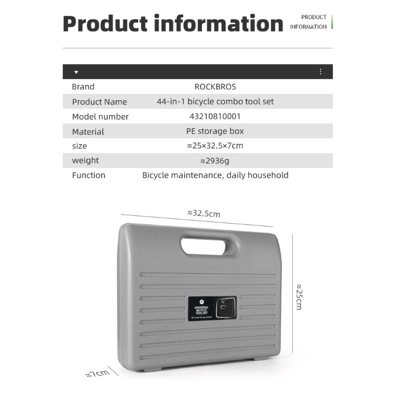 ROCKBROS Fahrrad-Reparaturwerkzeug-Set, professionelles Fahrrad-Reparaturwerkzeug, multifunktionales Fahrrad-Reparaturwerkzeug-Set, Fahrrad-Fix-Sets