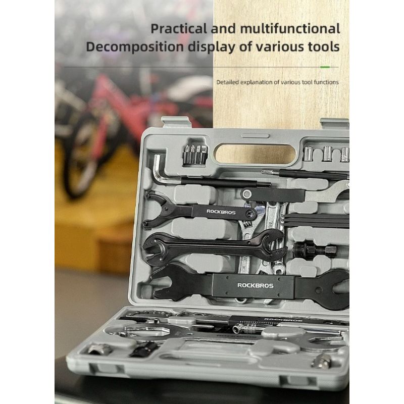 ROCKBROS Fahrrad-Reparaturwerkzeug-Set, professionelles Fahrrad-Reparaturwerkzeug, multifunktionales Fahrrad-Reparaturwerkzeug-Set, Fahrrad-Fix-Sets
